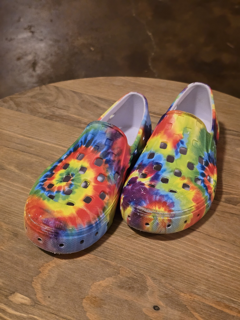 VANS Slip-On TRK Rainbow Tie-Dye Toddler Size 13